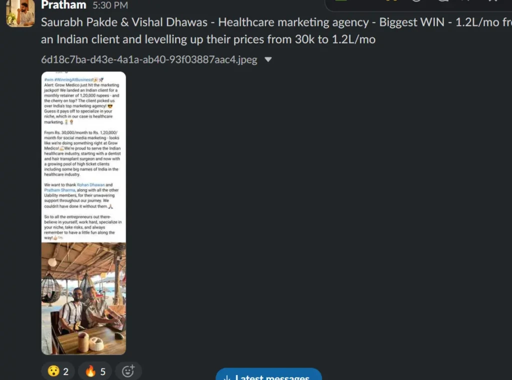 GrowMedico Slack Proof