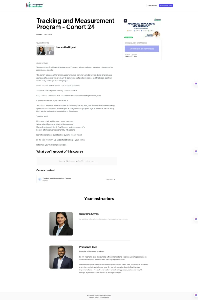 Prashant and Namrata (Measure Marketer) Funnel