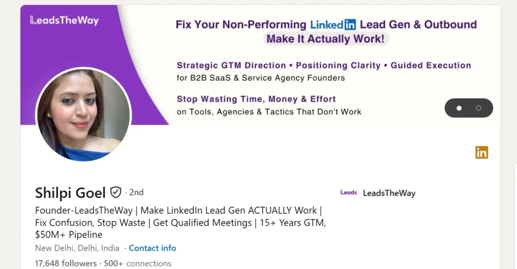 Shilpi Goel Linkedin Funnel Built
