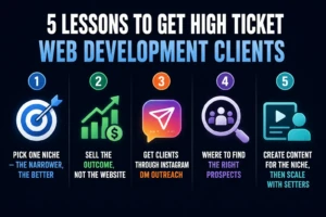 5 lessons to land high ticket web development clients